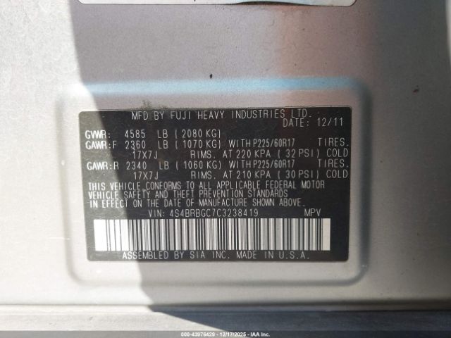 Subaru Outback 2.5i Premium Image 5