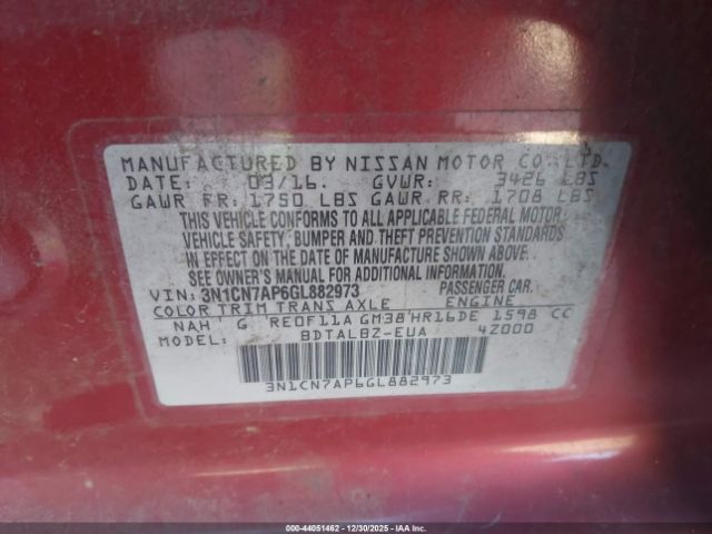 Nissan Versa 1.6 Sv Image 9