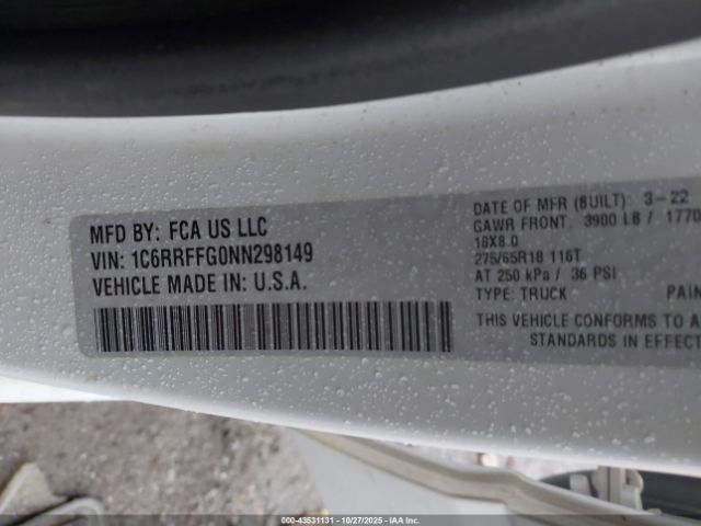 Ram 1500 Big Horn  4x4 5'7 Box Image 12