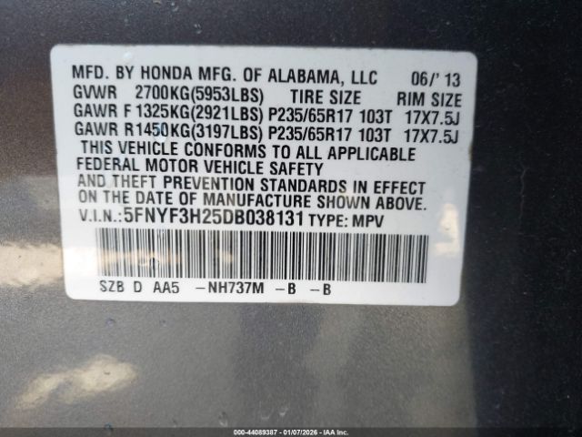 Honda Pilot Lx Image 9