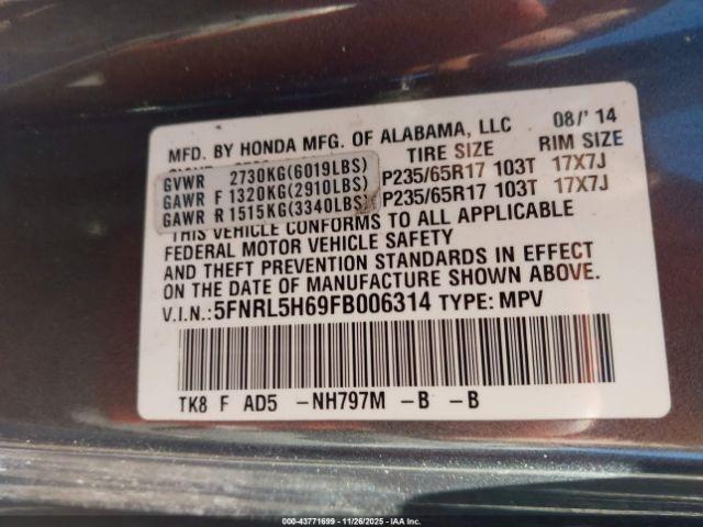 Honda Odyssey Ex-l Image 9