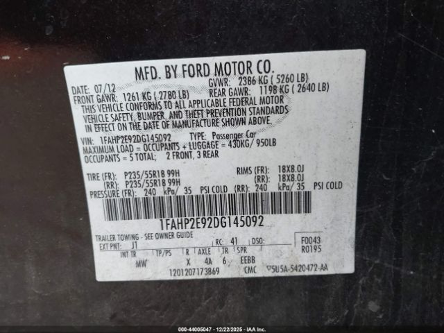 Ford Taurus Sel Image 5