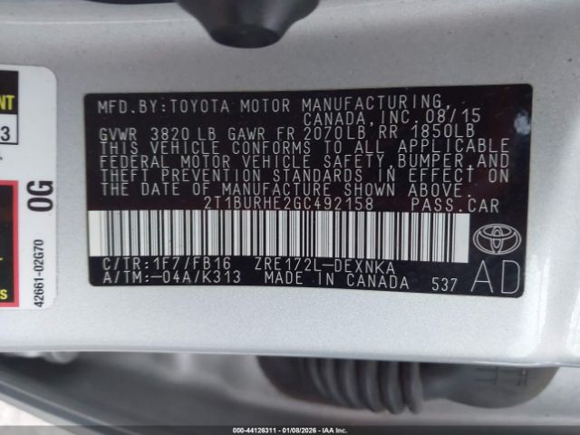 Toyota Corolla Le Image 9